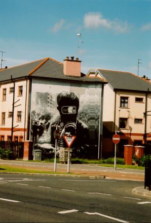 Mural aan de rand van de Bogside